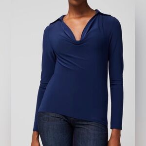 White House Black Market Deep Blue Long Sleeve Top
